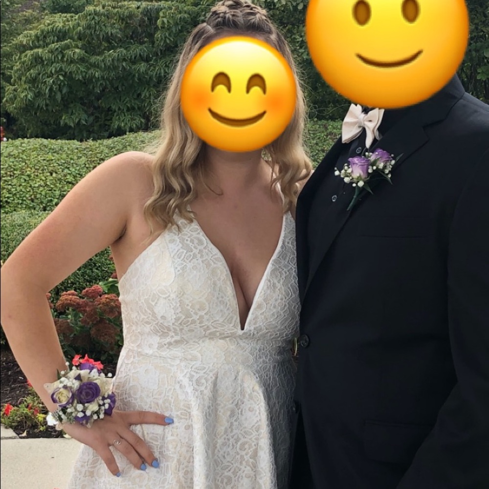 Brand New White and gold Maxi Dress